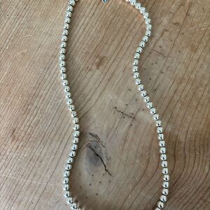Elegant Sterling Silver Beaded Necklace